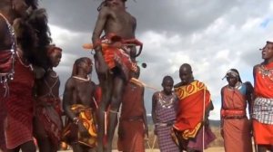 Кения.  Масаи Мару.  Танец Масаев.