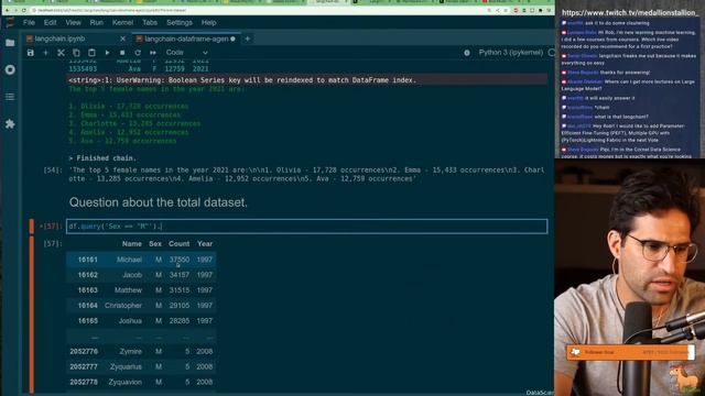 Live Coding - Langchain Agents for Pandas смотреть онлайн