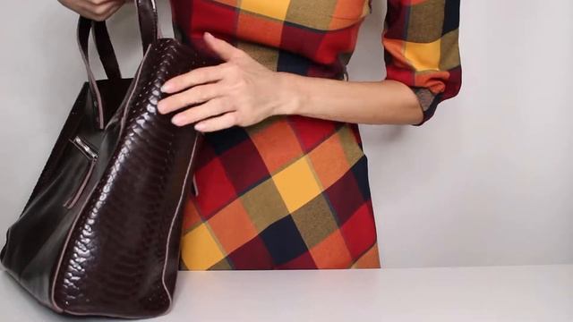 Сумка-тоут с боковым принтом под рептилию Артикул: 9613-5 смотреть онлайн