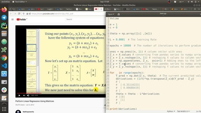 Deep Learning(video 3) - Vectorization vs. For Loop смотреть онлайн