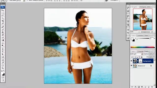 Урок по фотошопу Как сделать загар на пляжном фото смотреть онлайн