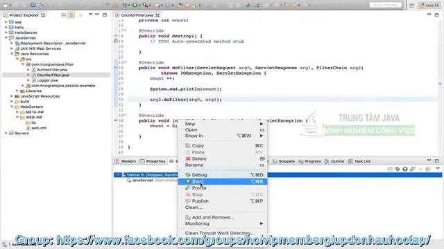 26 Java Servlet Filter tính số lượt truy cập website khoa hoc vip member смотреть онлайн