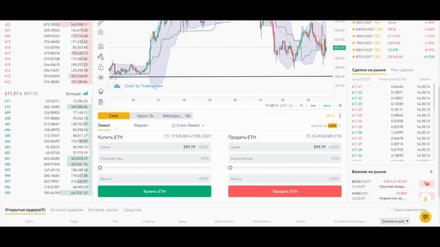 Торговля на бирже Binance урок №1. Ордера по Маркету. Обучение трейдингу с нуля. смотреть онлайн