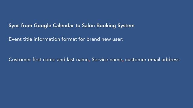 Salon Booking System / Google Calendar synchronization смотреть онлайн