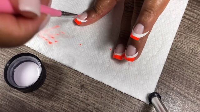 DIY 2 Tone Orange French Tip Nails | Press On Nail Tutorial | Short Nails | No Acrylic | Jade Otaru смотреть онлайн