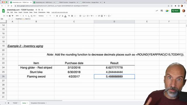 Using the Current Date or Time in Google Sheets Formulas смотреть онлайн