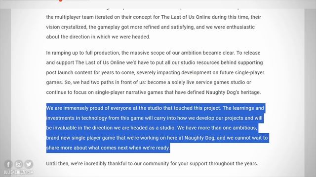 The Last of Us PART 3 ⚠️ Naughty Dog lâche une BOMBE en l'officialisant à demi-mot ? смотреть онлайн