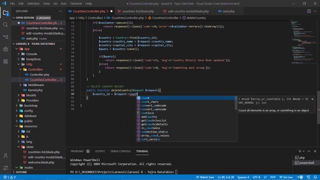 Laravel 8 Ajax CRUD | Deleting data смотреть онлайн