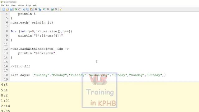 Collection Methods in Groovy Scripting groovy scripting training telugu 26 смотреть онлайн