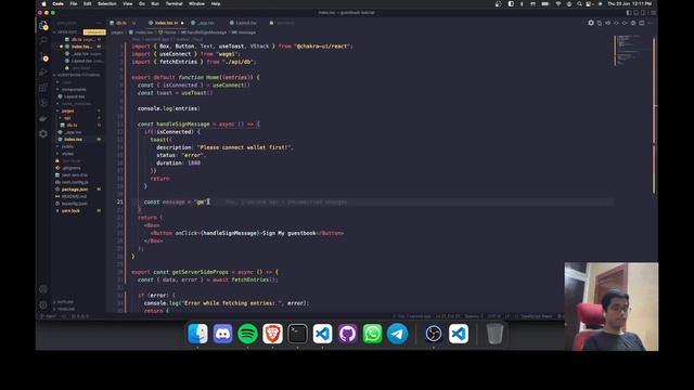 Building Guestbook using Nextjs, RainbowKit, Wagmi and Chakra UI смотреть онлайн