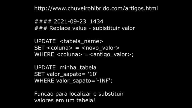 21 - Chuveiro Híbrido - Hybrid shower - Artigos sql - Replace value - subistituir valor смотреть онлайн