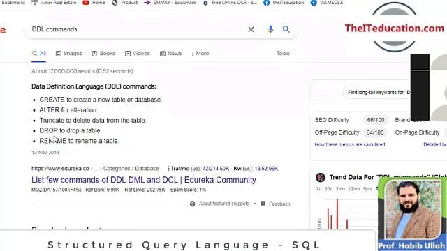 Introduction to SQL | DDL, DML, DQL, DCL, TCL Commands in SQL смотреть онлайн