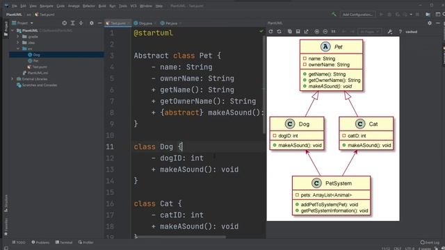 Java coding session - Simple pet management system with UML class diagram смотреть онлайн