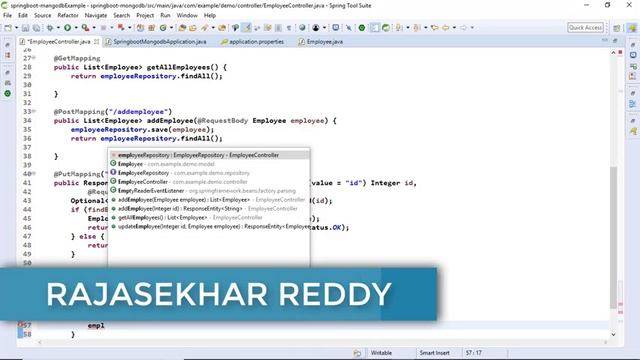#2 SpringBoot CRUD Example using MongoDb | SPringBoot +springdata+rest+mongodb example смотреть онлайн