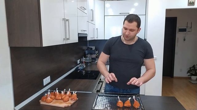 Куриные ножки чупа-чупс. Глазированные ножки в духовке. смотреть онлайн