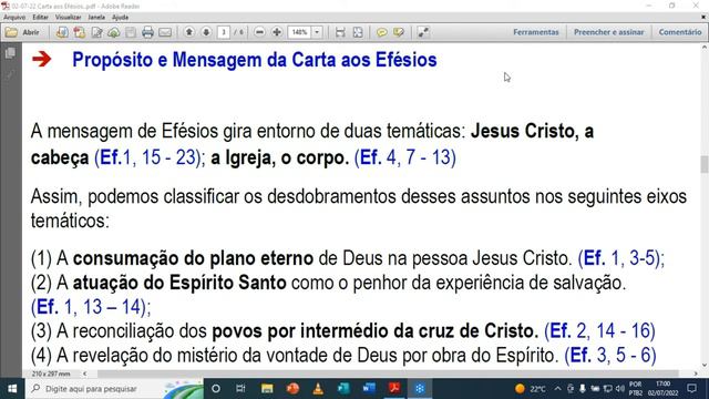 As Epístolas de Paulo - Epístola aos Efésios - Parte Nº 1 - Aula 49 - 02/07/2022. смотреть онлайн