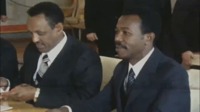 Mengistu Haile Mariam meets President Brezhnev 1980 смотреть онлайн