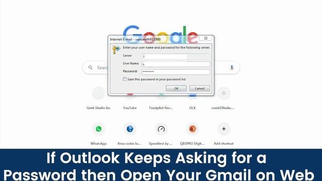 Outlook Can't Connect to Gmail ? Keep asking for Password | Geek Studio Inc смотреть онлайн