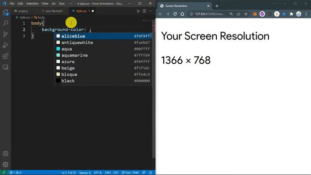 Get Screen Resolution | Screen Size using #HTML5 #CSS3 #Javascript #screensize смотреть онлайн
