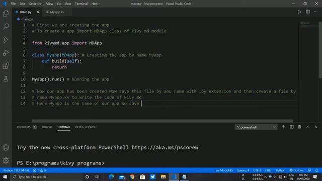 Creating a Hello world program using kivyMD || Mobile App Development смотреть онлайн