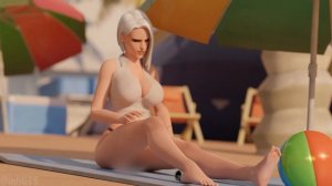 Beach Day Ashe [Giantess Animation]