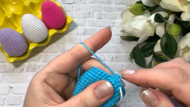 МК Пасхальное яйцо | Простое яйцо крючком на Пасху | Мастер-класс | TANIA KOTIK смотреть онлайн