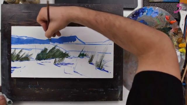 Рисунок. Масло. Пейзажи. Дюна-1 смотреть онлайн