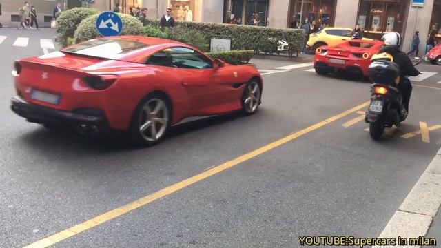 ONLY FERRARI COMPILATION IN MILAN! смотреть онлайн