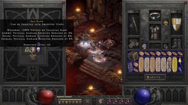 Diablo II Resurrected |PC| Found Ber Rune in Act III: Durance of Hate Level 3 (Terrorized Zone) смотреть онлайн
