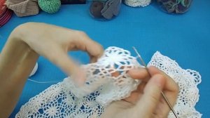 Как обвязать край полотна из круглых мотивов. МК