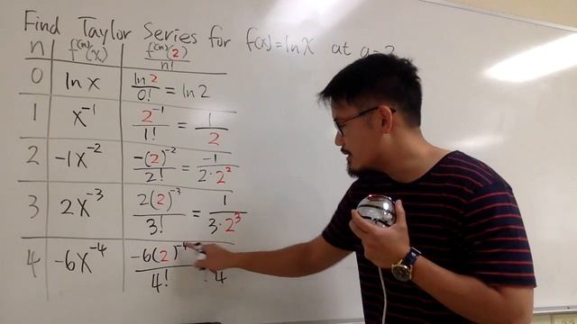 Taylor Series of ln(x) at x = 2, calculus 2 tutorial смотреть онлайн