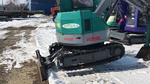 Короткий тест японского миниэкскаватора Komatsu PC28UU смотреть онлайн