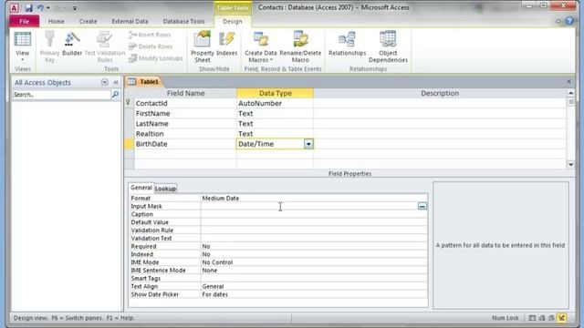 Microsoft Access 2007 2010 part 1 (Tables) смотреть онлайн