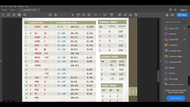 pass 1 of 2 pass Assembler | [Assembler Implementation ] смотреть онлайн