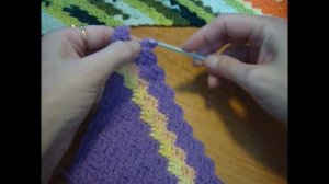 Вязание по диагонали крючком.