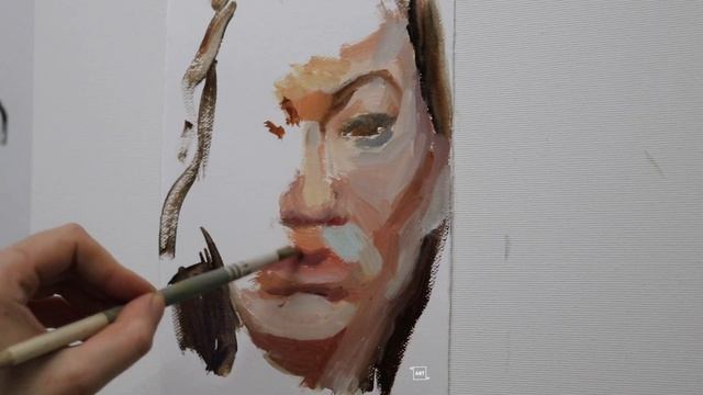 How to paint a face, oil sketch, #89 смотреть онлайн