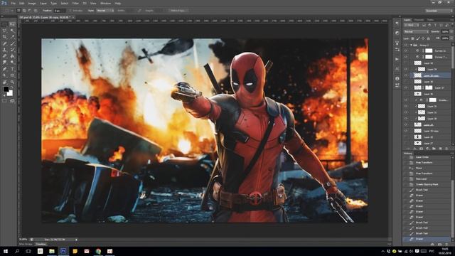 DEADPOOL / Making of photomanipulation in Photoshop / Photo editing смотреть онлайн