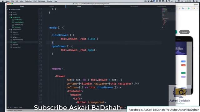 Sidebar and Scrollable Card in React Native смотреть онлайн