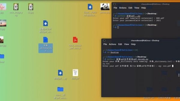 Python 3      破解     P D F    文件    密碼