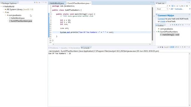 add two numbers java program | Basic Java Tutorial | #corejava Lecture 2 смотреть онлайн