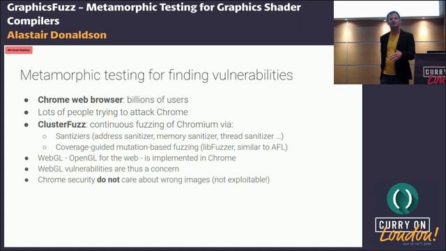 Alastair Donaldson - GraphicsFuzz: Metamorphic Testing for Graphics Shader Compilers смотреть онлайн