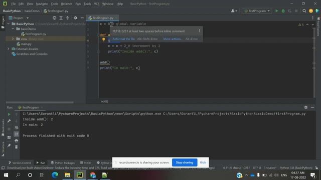 Basic Python 27: Global Variable | Local Variable | Nonlocal Variable in Python смотреть онлайн