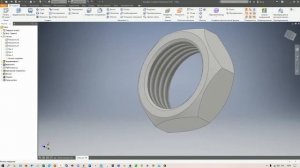 Моделирование в Autodesk Inventor | Болт и гайка, резьбовое соединение
