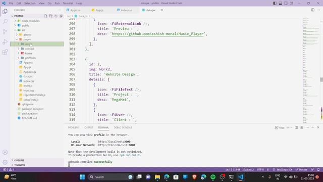 React JS: Setting Up Portfolio Project and Adding Essential Files | Lec -02 смотреть онлайн