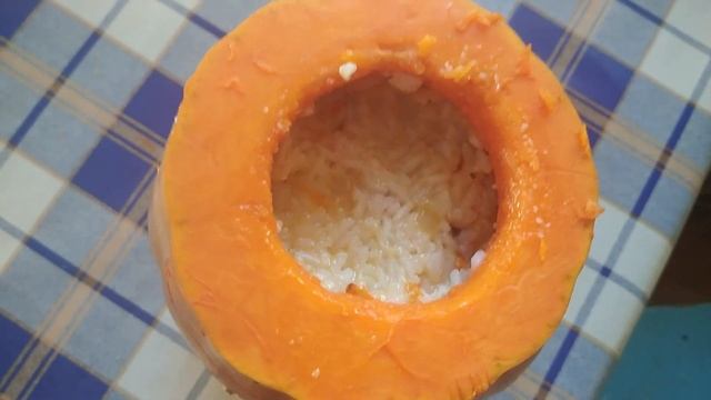 Фаршированная тыква. Плов в тыкве. смотреть онлайн