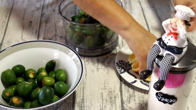 Qeyri-adi feyxoa mürəbbəsi resepti-Варенье из фейхоа с цитрусовыми без термической обработки смотреть онлайн