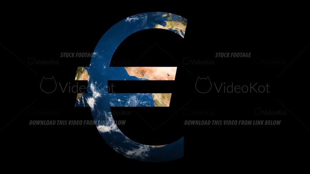 Icon sign logo Euro revealing turning Earth globe смотреть онлайн