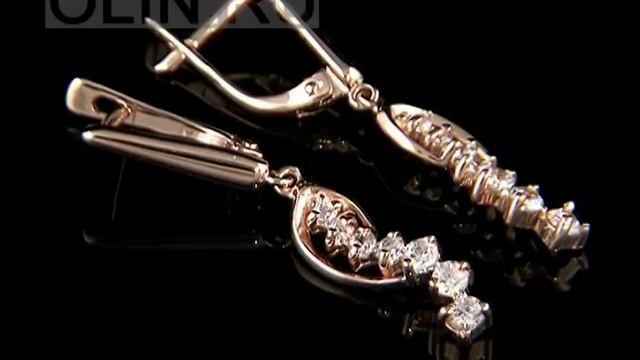 Серьги-висюльки с фианитами из золота смотреть онлайн