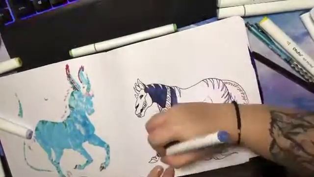 Messing with ohuhu markers! Speed paint смотреть онлайн