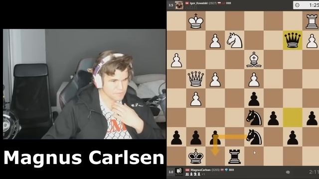 Magnus Carlsen makes fun of Chess com Analysis after winning the game смотреть онлайн